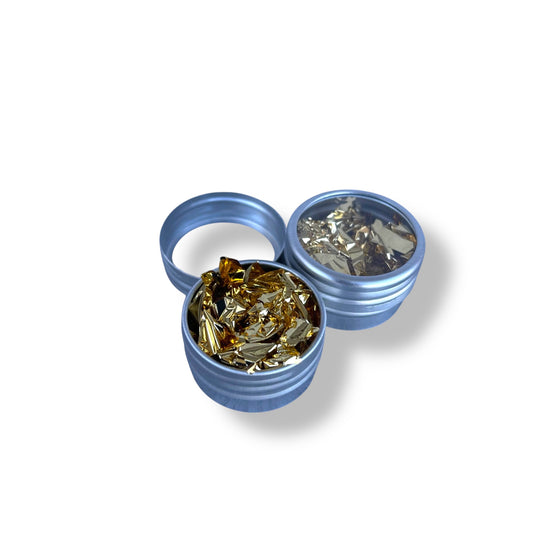 Metallic Foil Flakes – Gold & Silver
