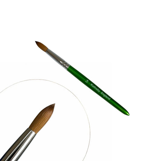 Kolinsky Acrylic Brush – Size 14 (Green Handle)