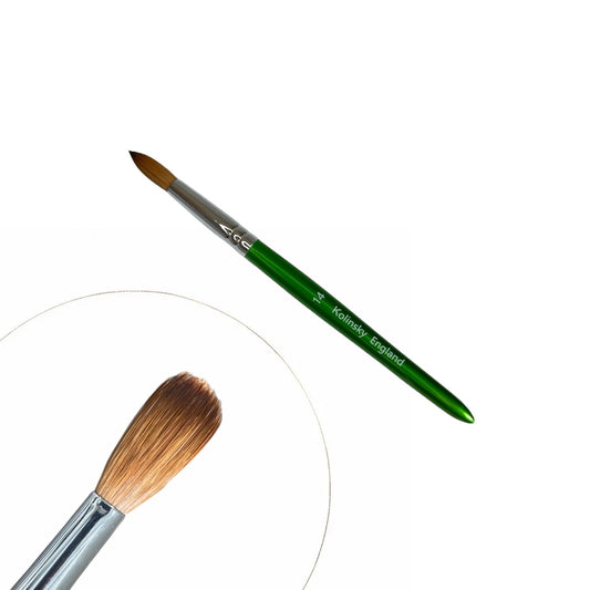 Kolinsky Acrylic Brush – Size 14 (Green Handle)