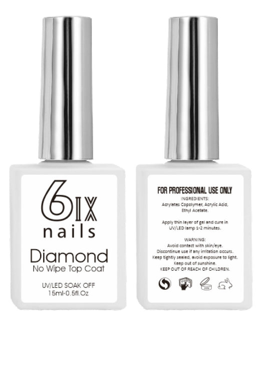 Diamond No Wipe Top Coat – High Shine (15ml)