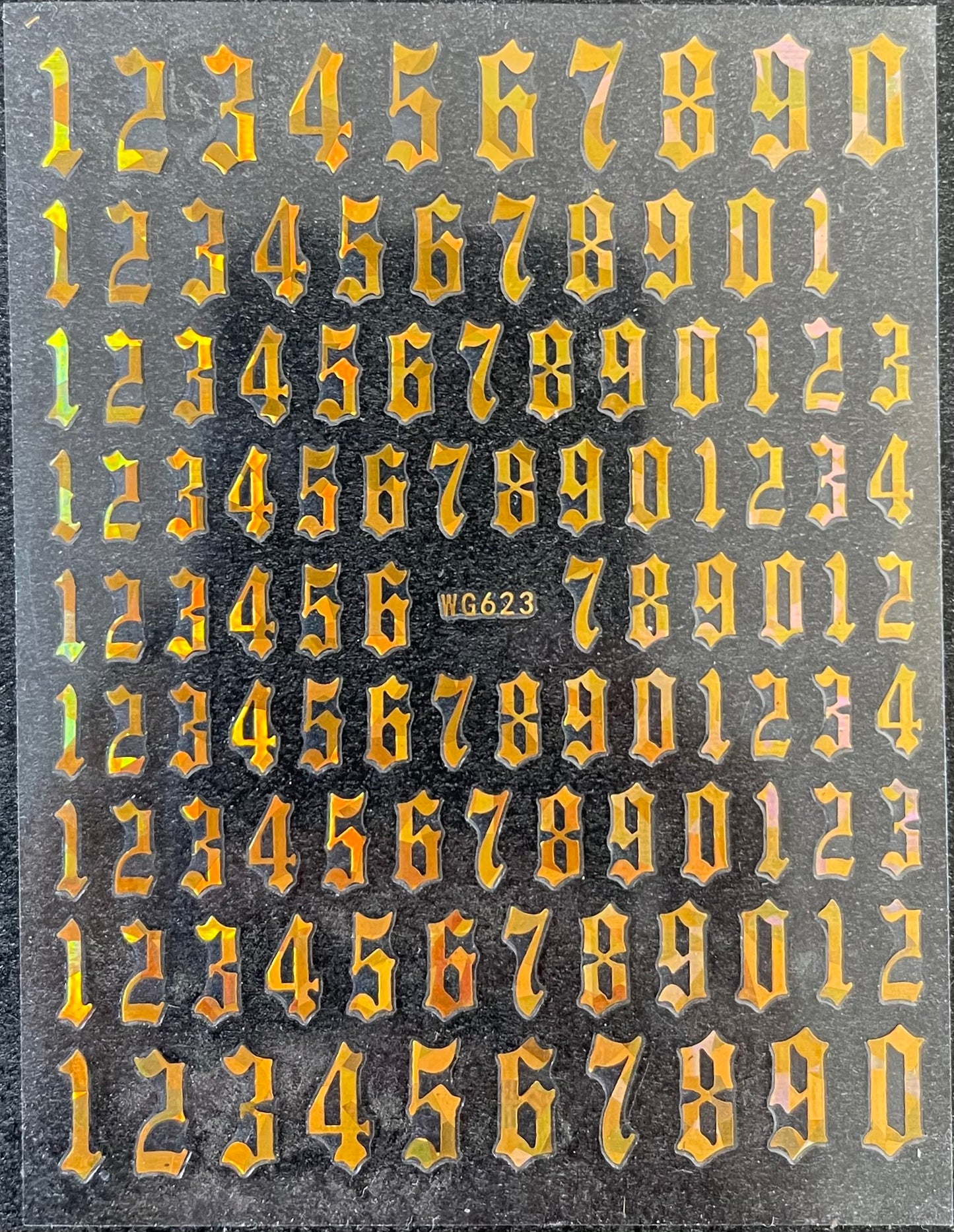 Old English Number Sticker