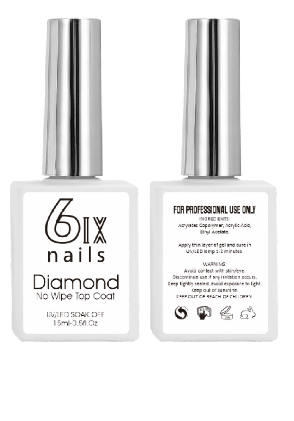 Diamond No Wipe Top Coat – High Shine (15ml)